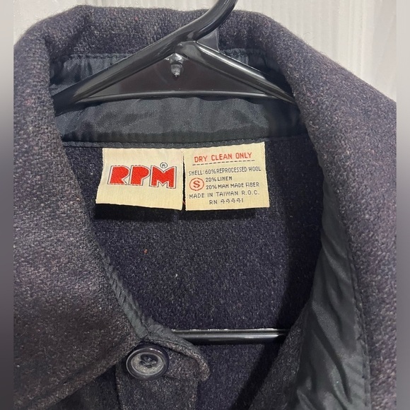 Vintage RPM Wool Linen Blend Chore Coat Field Jacket Size Small - Picture 3 of 7